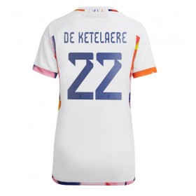 Belgien Charles De Ketelaere #22 Borta Kläder Dam VM 2022 Kortärmad